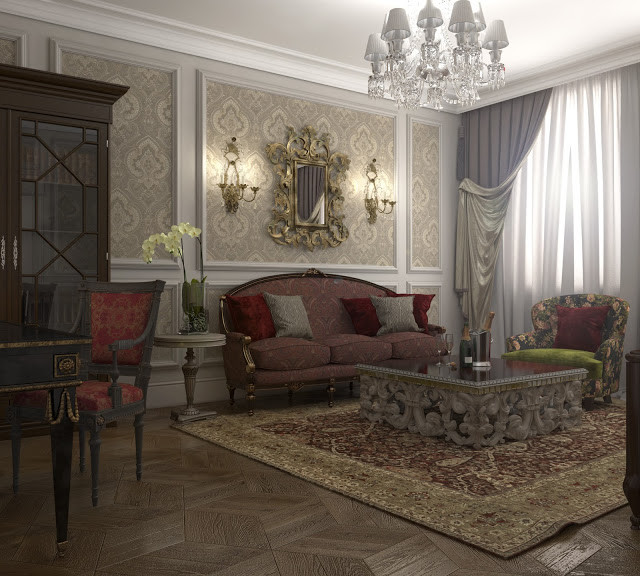 Interior design of Lux apartments of the Bariatinsky Palace