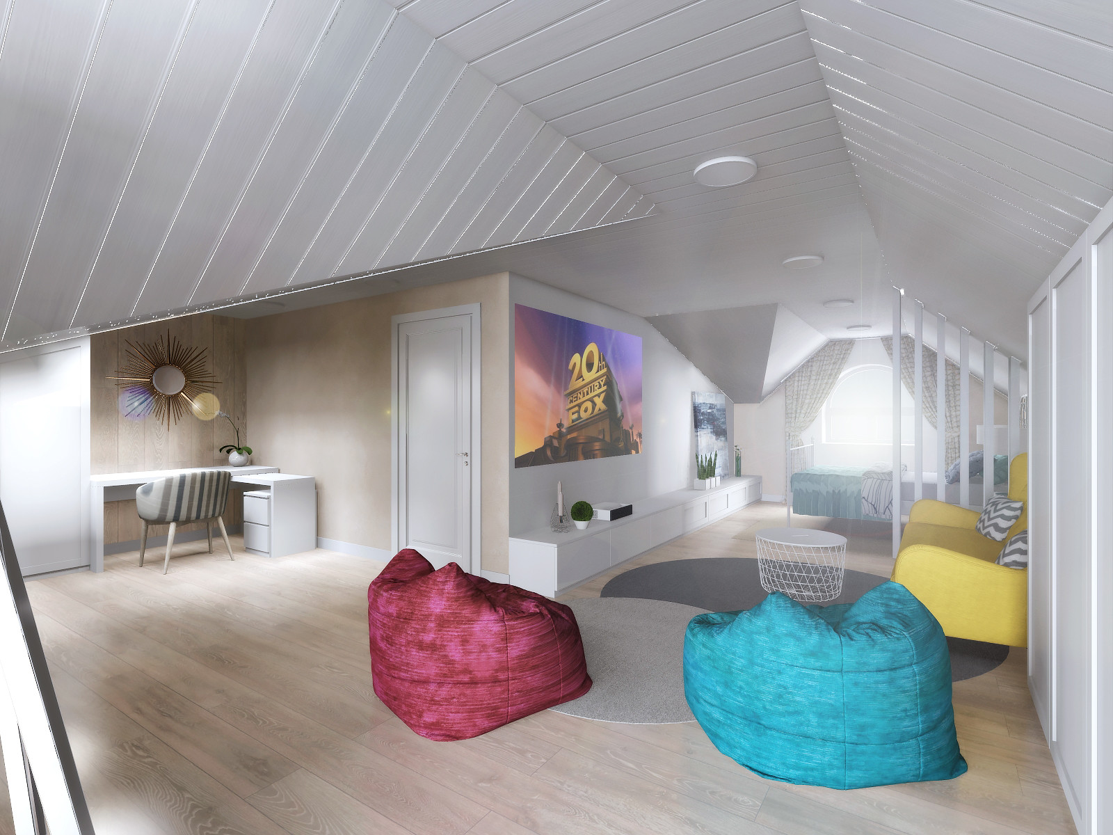 Детская на мансарде