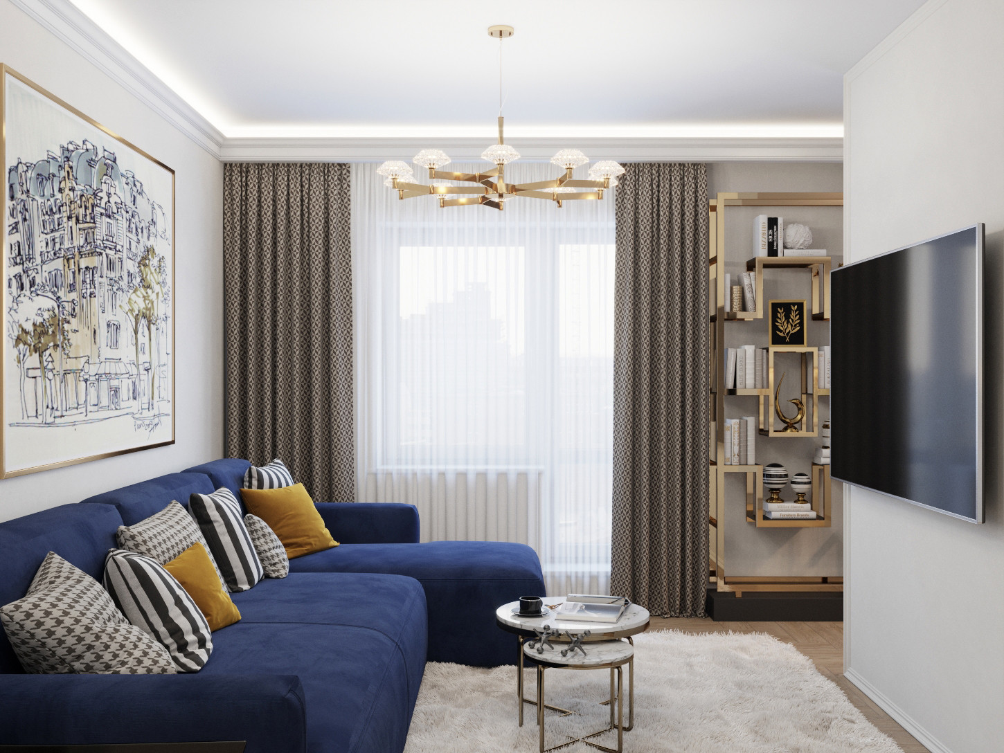 Обложка проекта: ЖК Атмосфера 4-х комнатная квартира