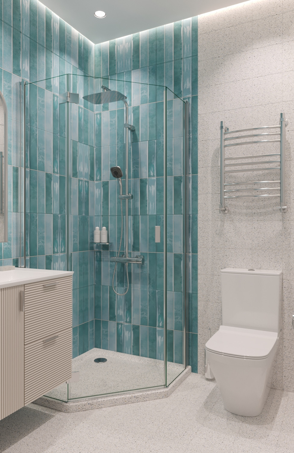 Душ в строительном исполнении