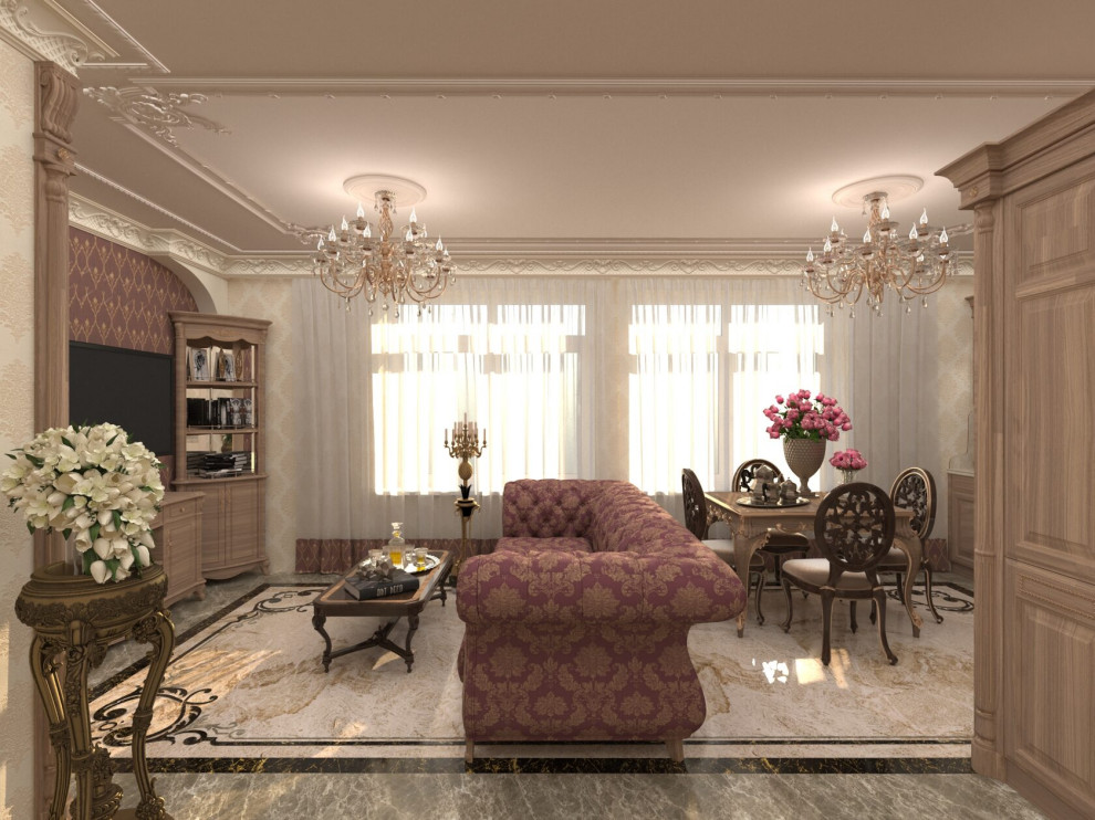 Проект интерьера квартиры 75 м2 в г.Москва