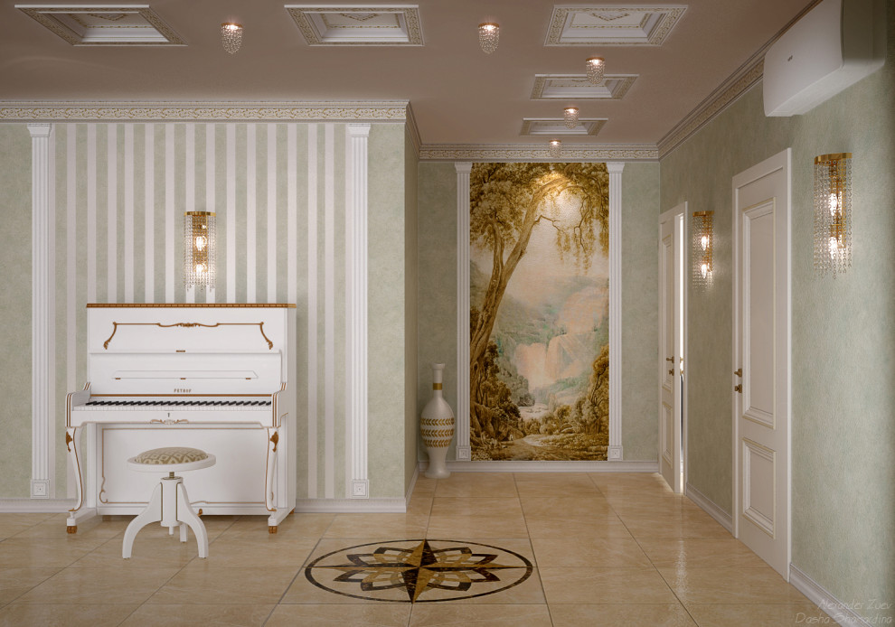 Дизайн коридора в классическом стиле в квартире, г.Краснодар