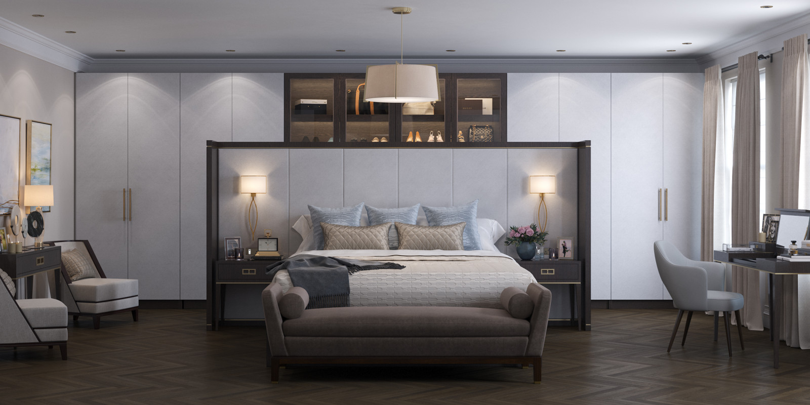 Master bedroom design residential house, London