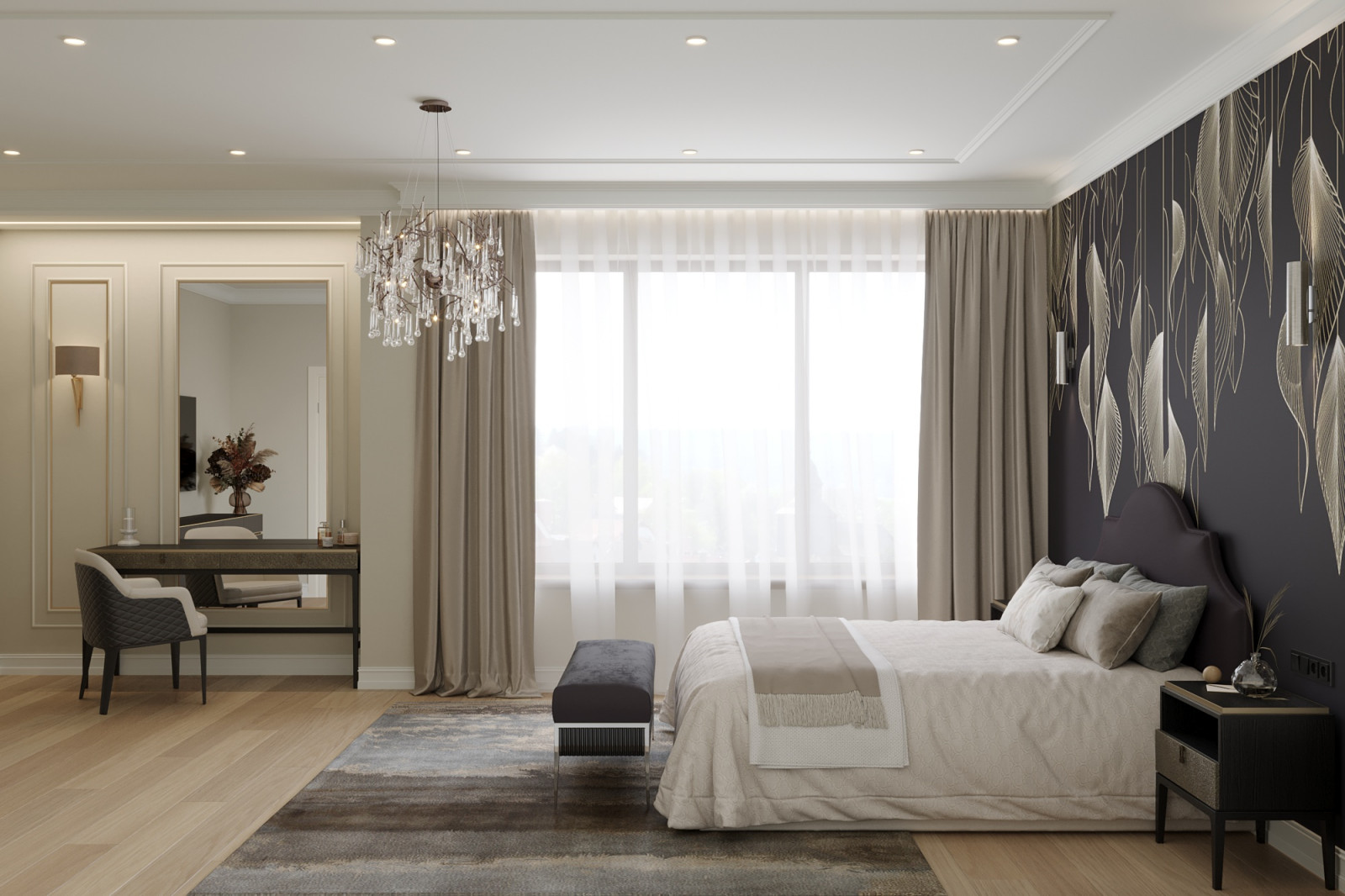 Спальня в неоклассике