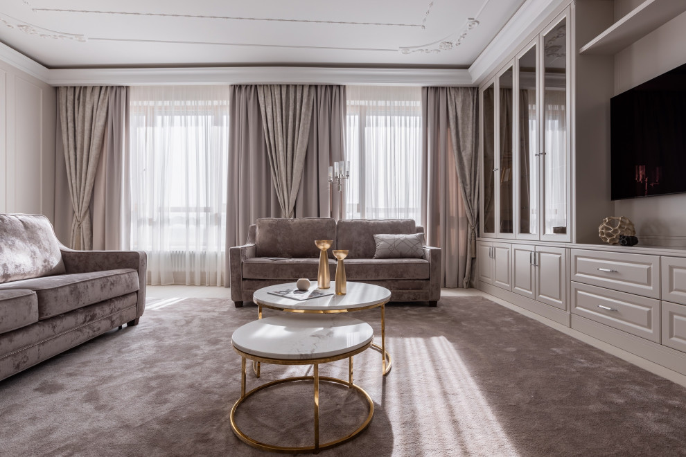 Четырехкомнатная квартира в стиле неоклассика 164 м2