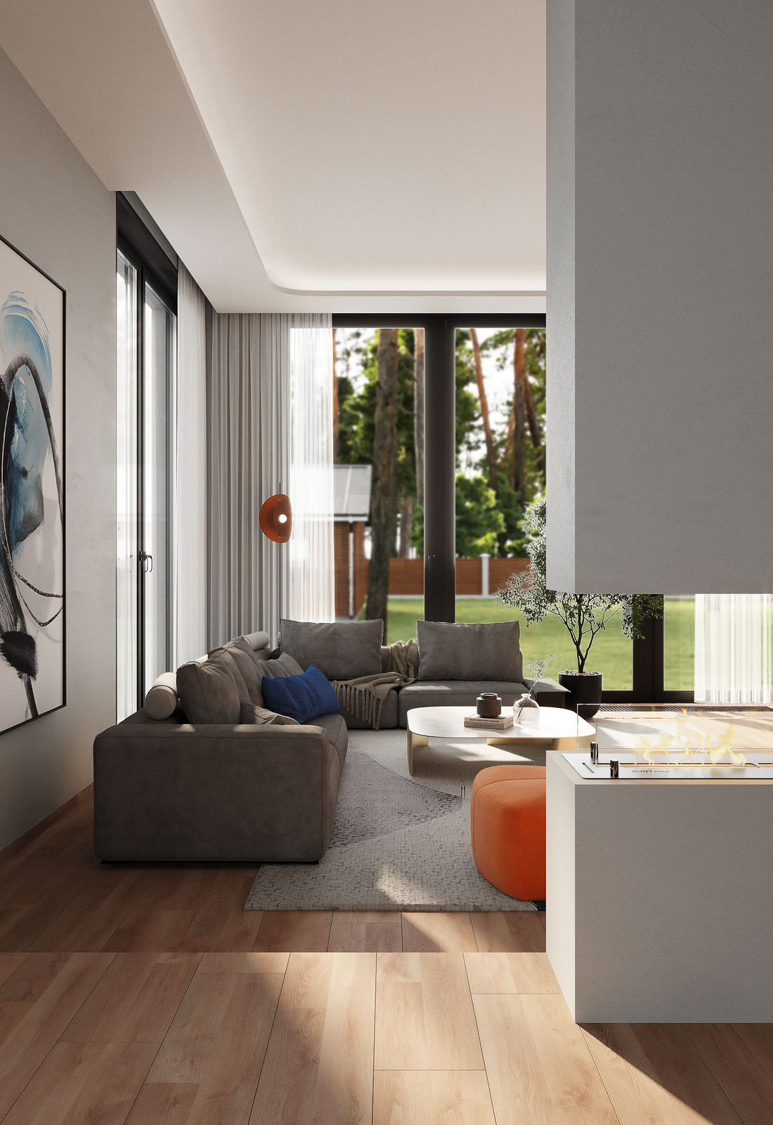 Дизайн интерьера и экстерьера, 3D визуализация. Частный дом в Ленинградской обла