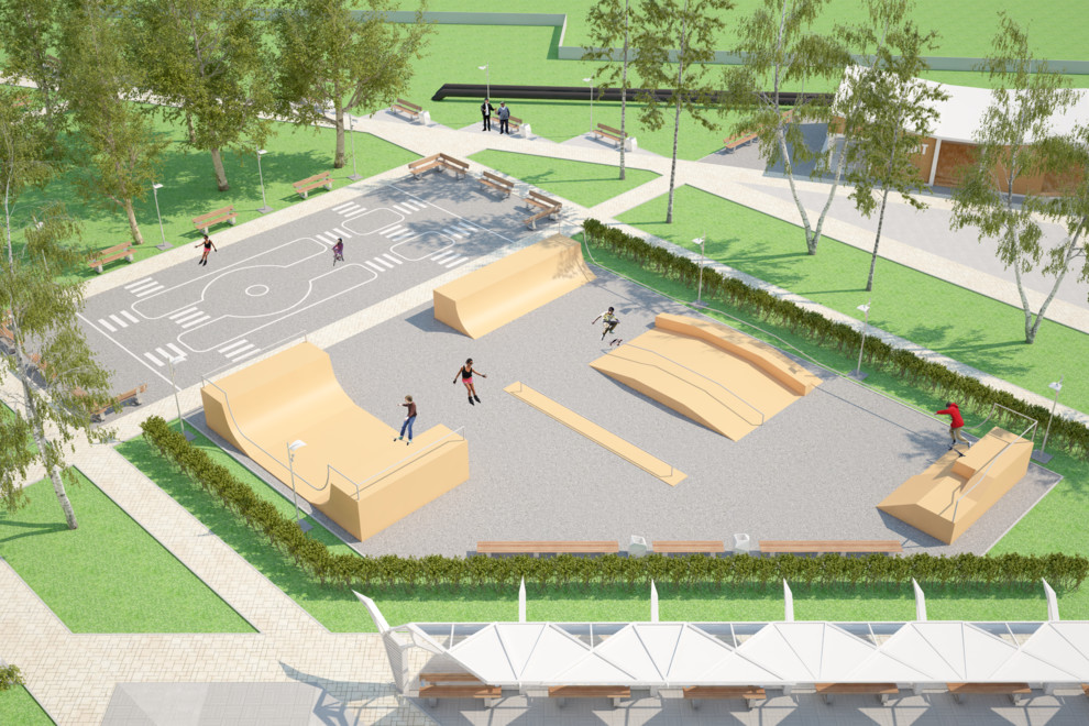 Скейт-парк и площадка для катания