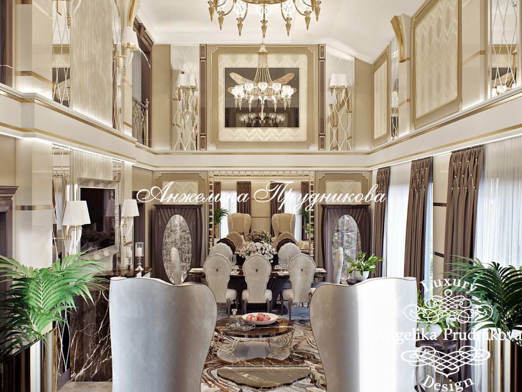 Дизайн-проект в стиле ар-деко интерьера коттеджа в г.Краснодар