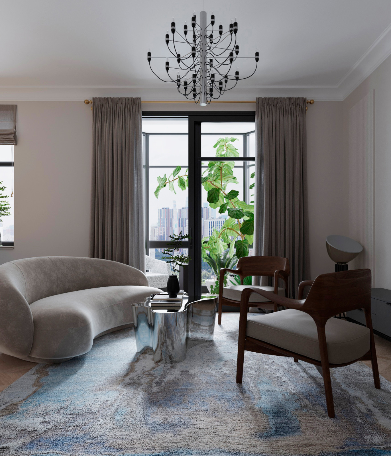 Обложка проекта: КВАРТИРА В НЕОКЛАССИЧЕСКОМ СТИЛЕ