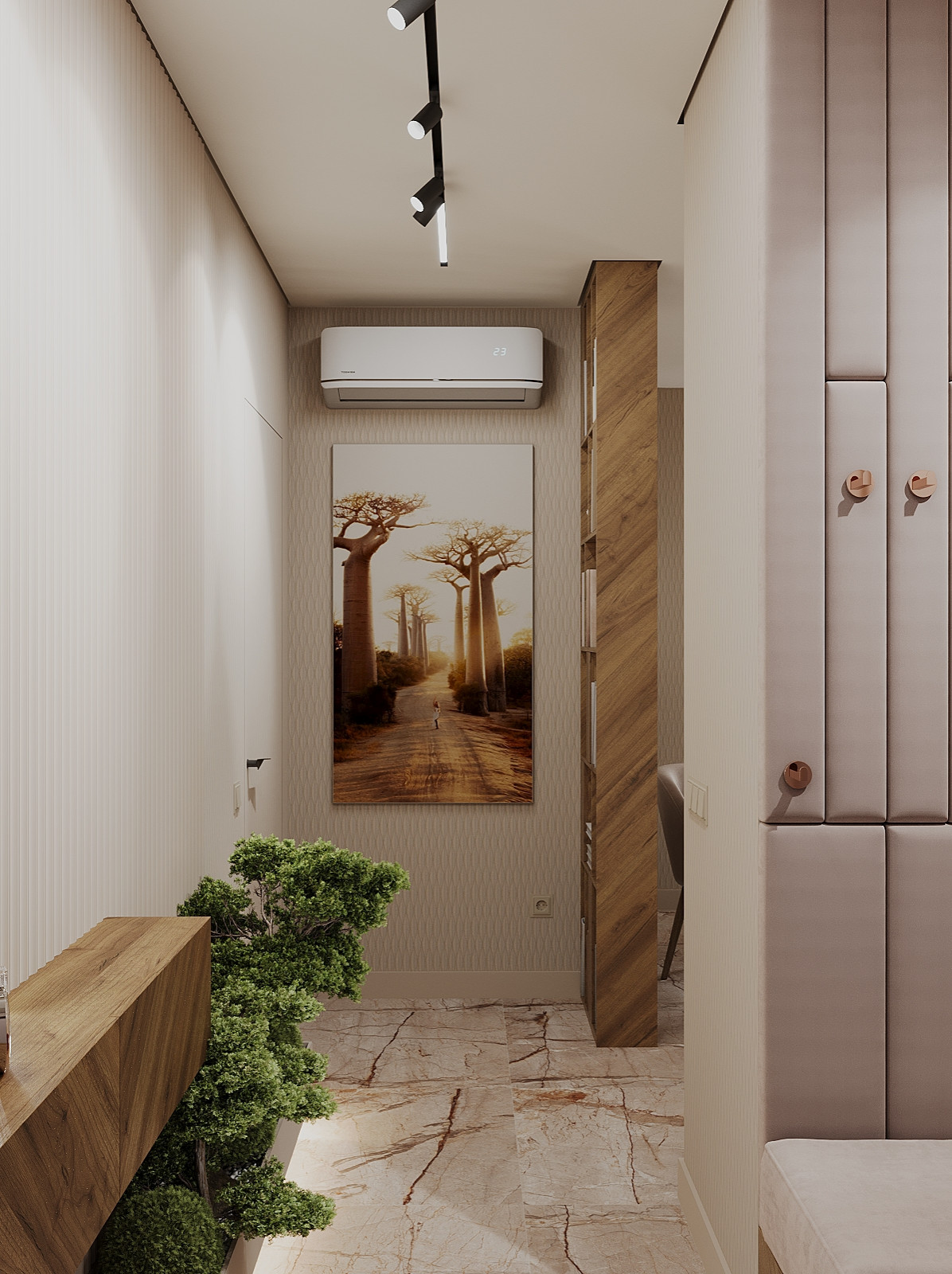 Интерьер 4-ёх комнатной квартиры_ "EHTNO TERRA_COTTA"