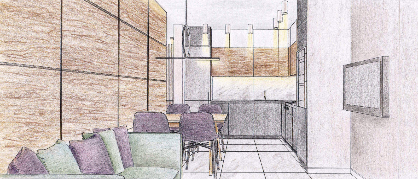 Кухня-гостиная (ракурс 2)