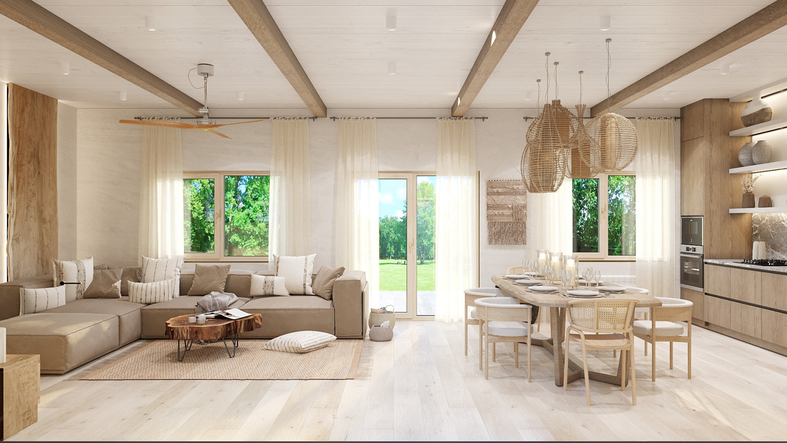 Интерьер дома у озера