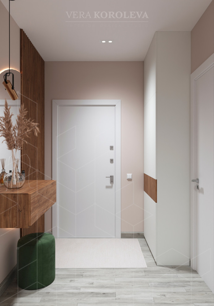 Дизайн-проект двухкомнатной квартиры для семьи с детьми в ЖК "Модум"