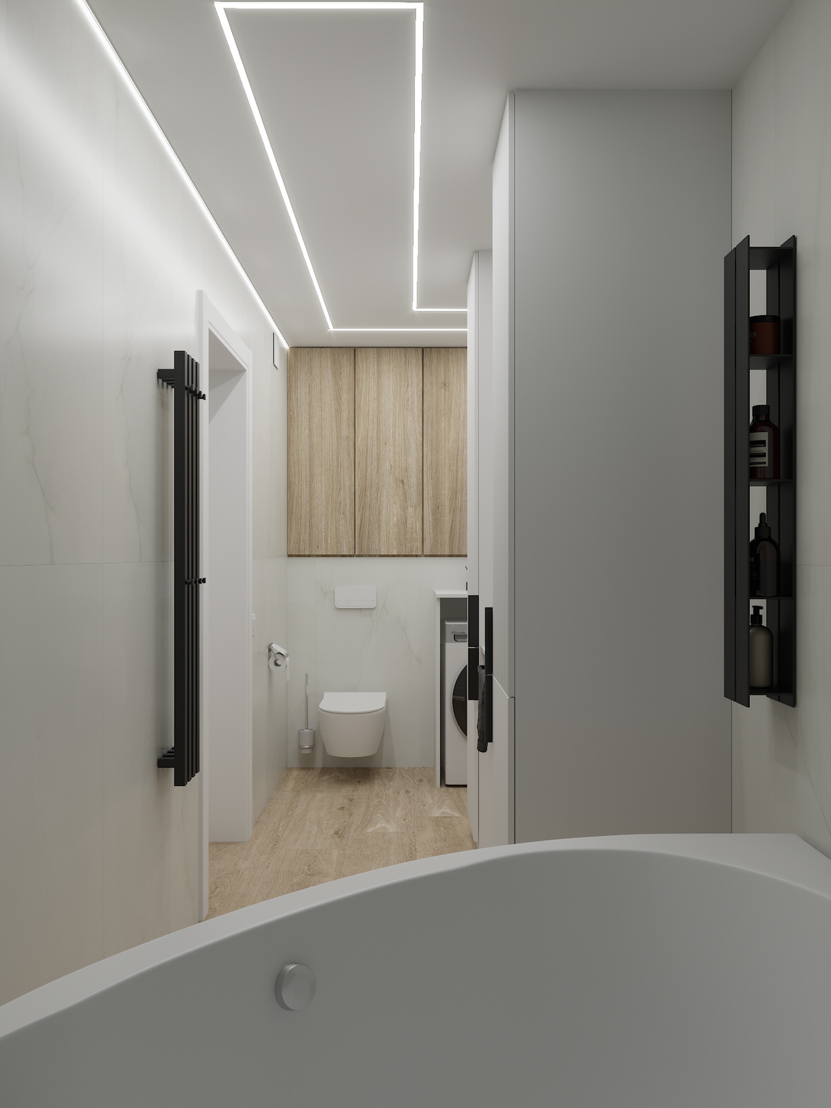 Визуализация дизайн-проекта квартиры 95 м кв, для пары с ребенком