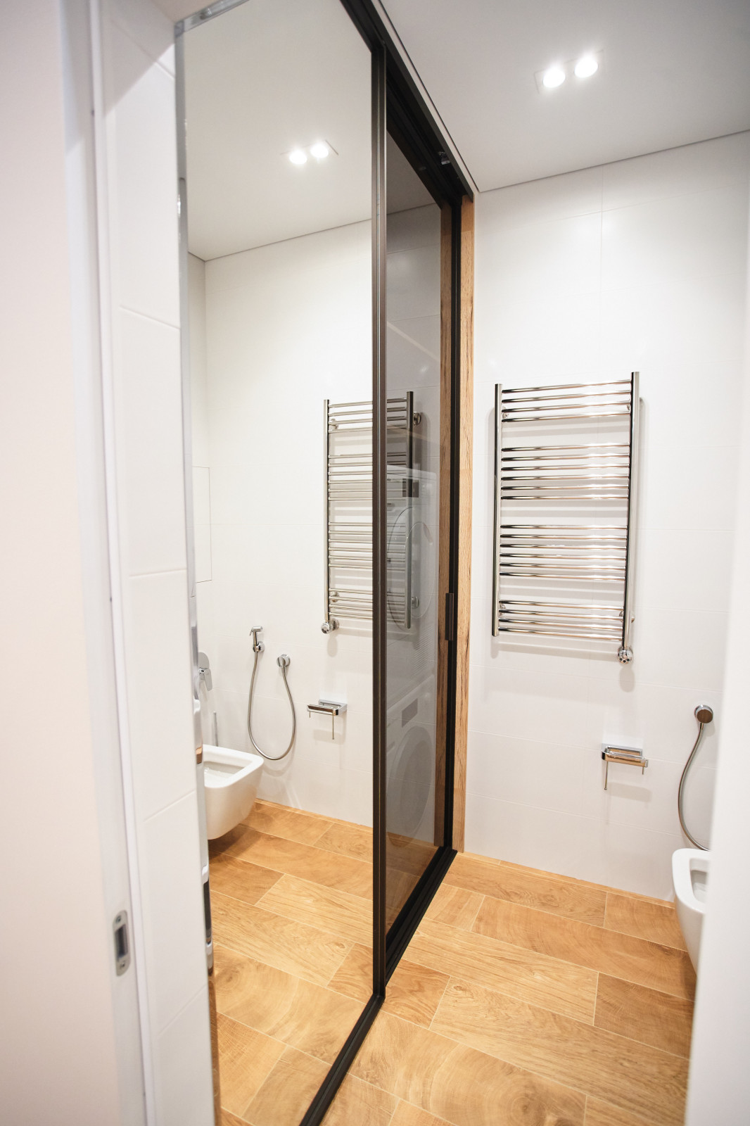 Раздвижные двери в профиле S1200 raumplus для постирочной