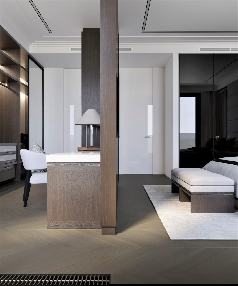 Мастер спальня с проходным гардеробом