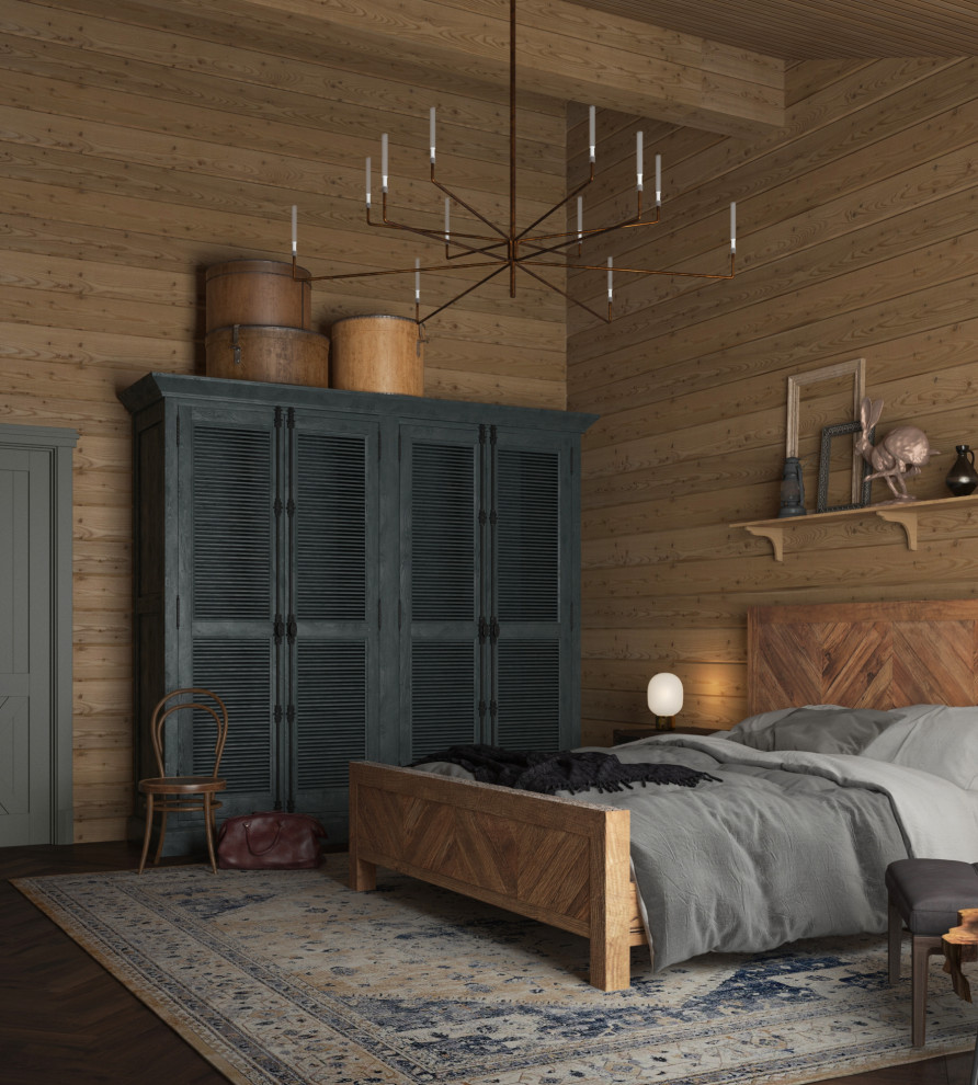 дизайн-проект интерьера деревянного загородного дома