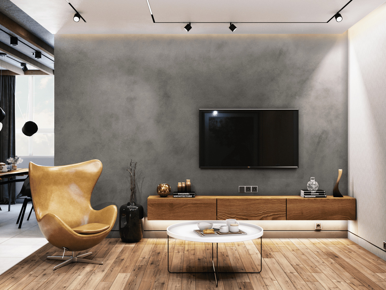 Кухня-гостиная со столовой зоной, 30.41м²