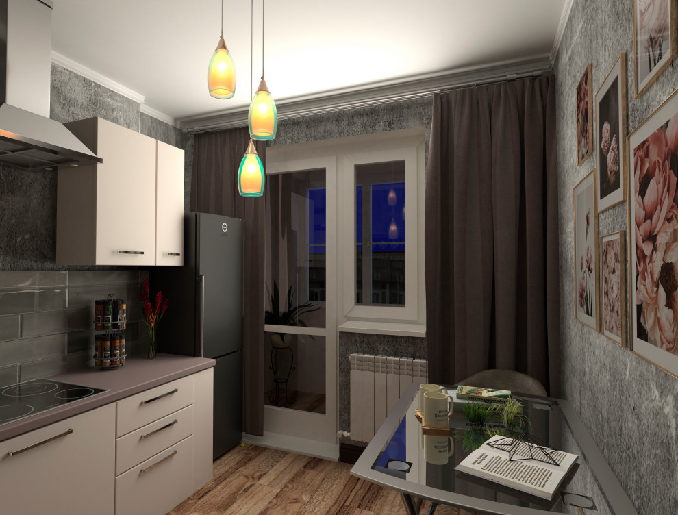 Однокомнатная квартира 34 кв.м. в трёх стилистических решениях.