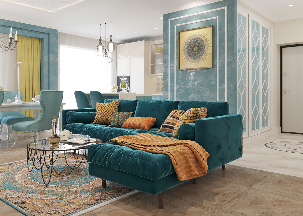 Гостиная с кухней-столовой. г. Челябинск.