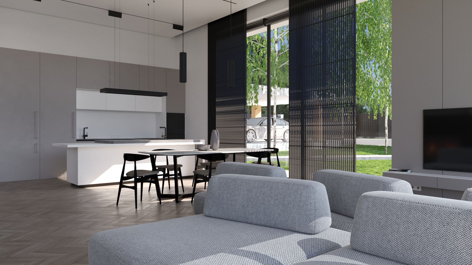 Обложка проекта: П-образный дом