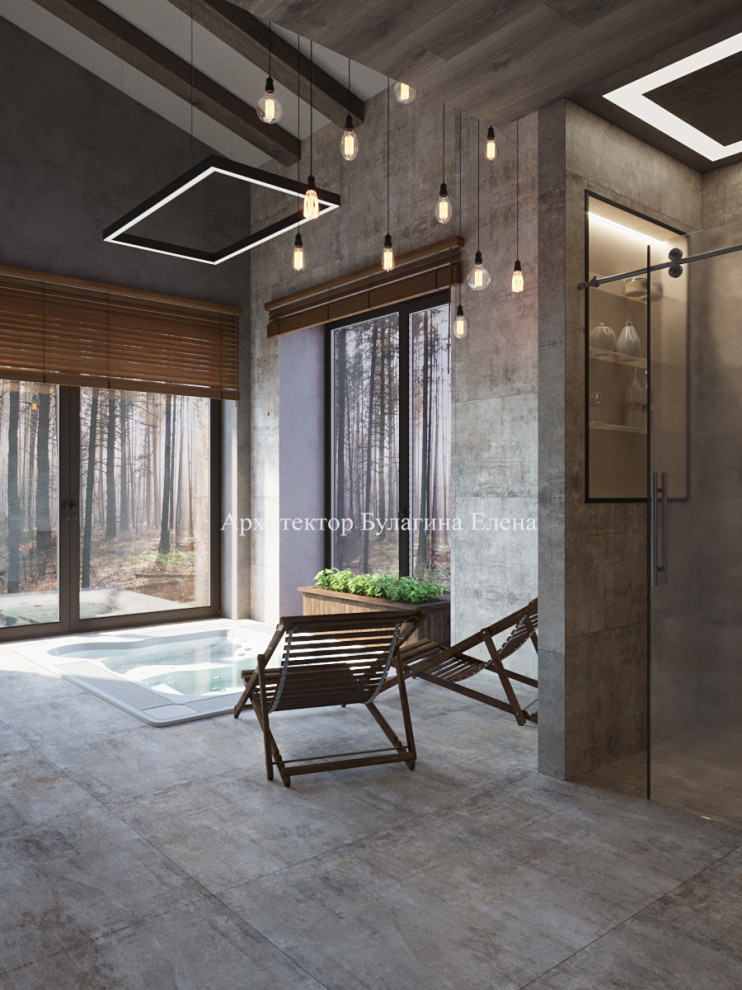 Интерьер загородного дома со спа зоной