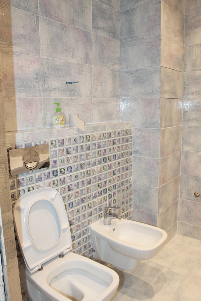 Квартира в стиле современной классики в фиолетовых тонах