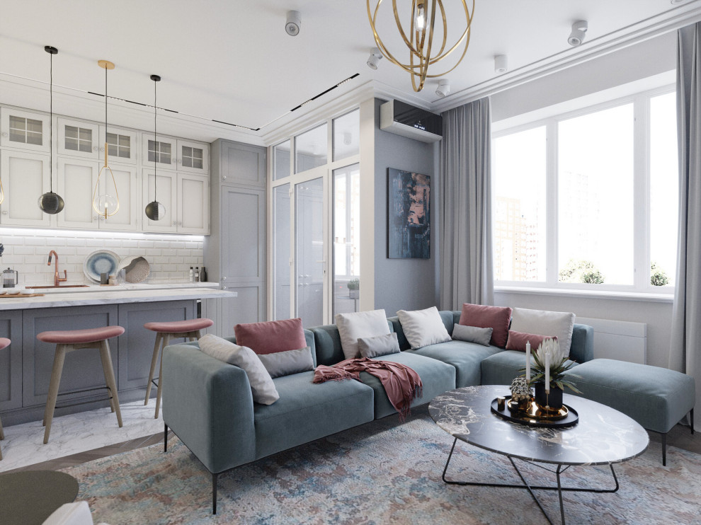 Квартира 77м2, современная классика