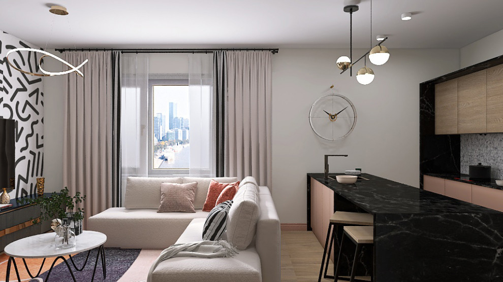 Евро-двухкомнатная "Сочный акцент"