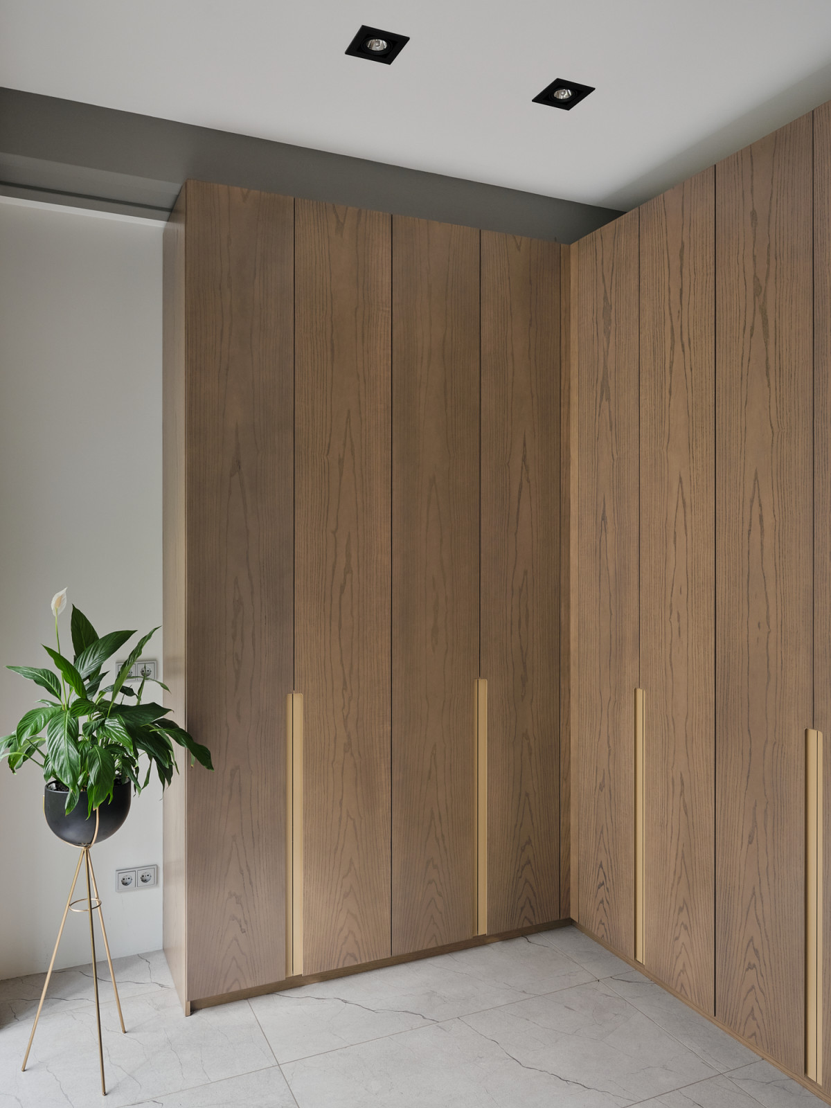 Шкаф из МДФ со шпоном дуба в тонировке