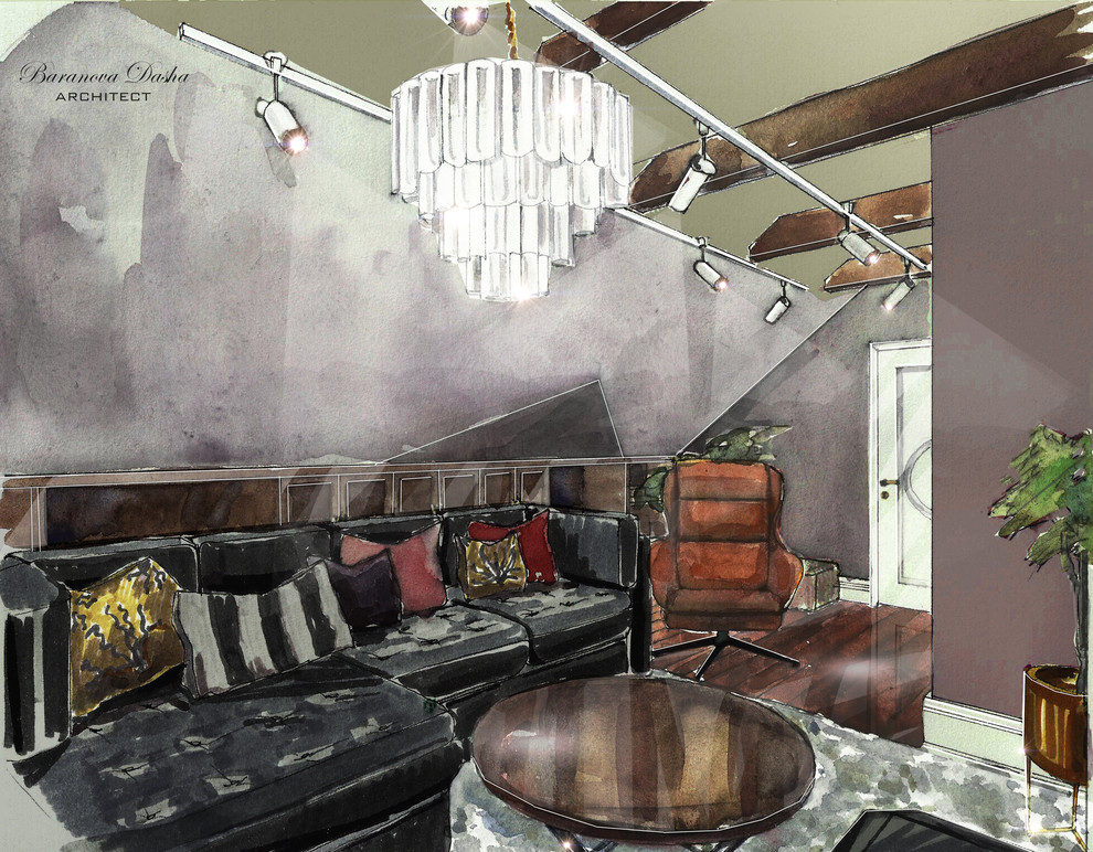 Проект таунхауса в Новой Москве площадью 300 кв м. В процессе реализации