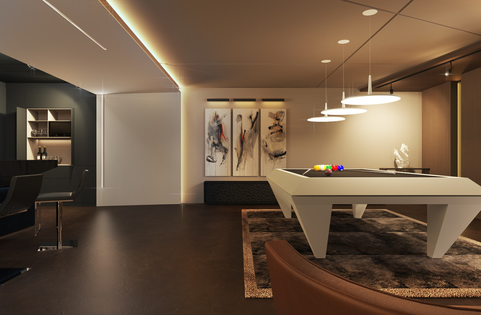 Бильярдная в московском коттедже