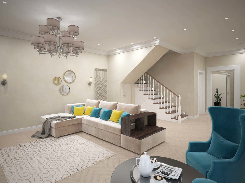 Элегантная неоклассика в интерьере загородного дома под Уфой  "Горький мёд"