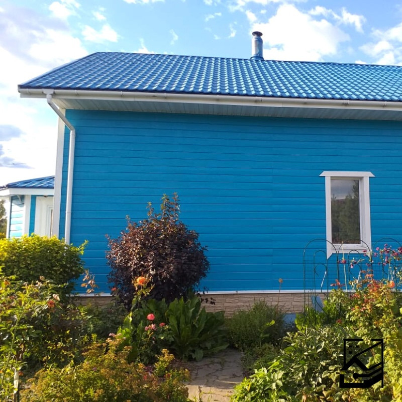 Покраска деревянного дома Tikkurila Vinha