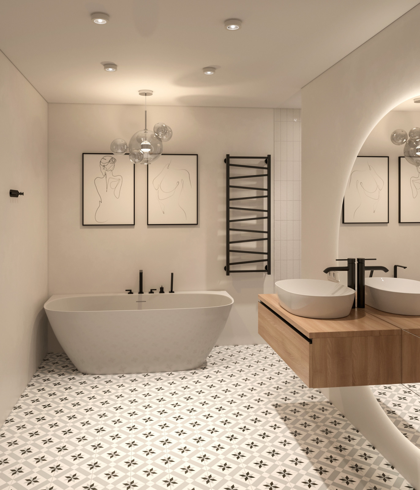 Квартира в стиле "Эклектика" г. Москва  . 64 кв.м.