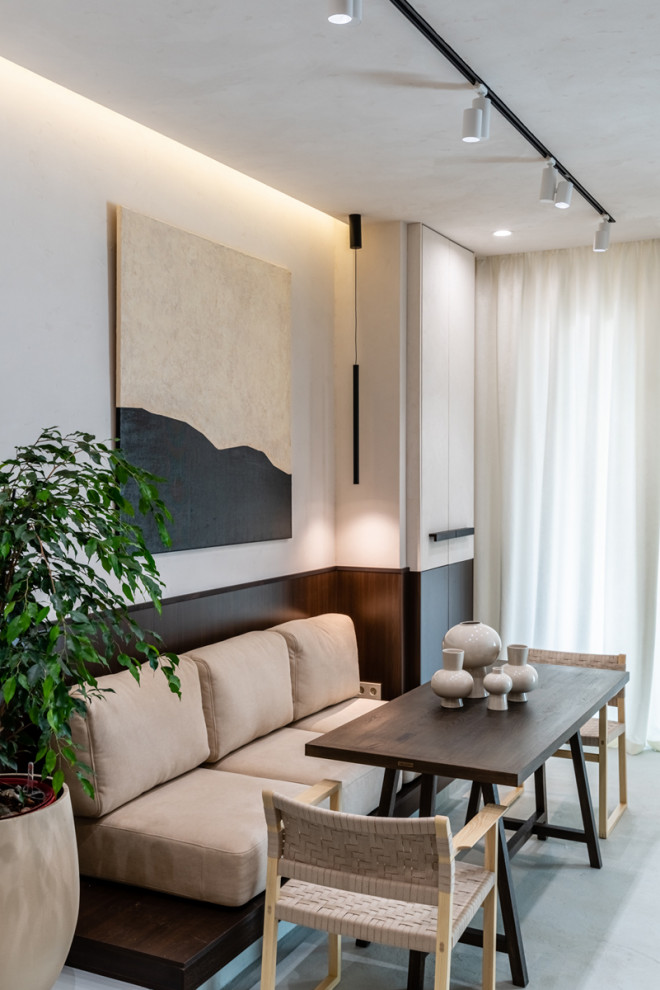 Софт-минимализм на мраморной кухне