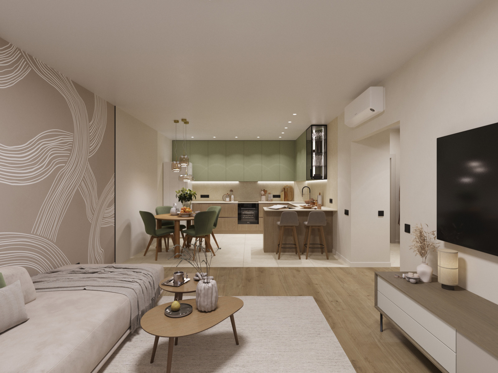 Интерьер квартиры 87 м2