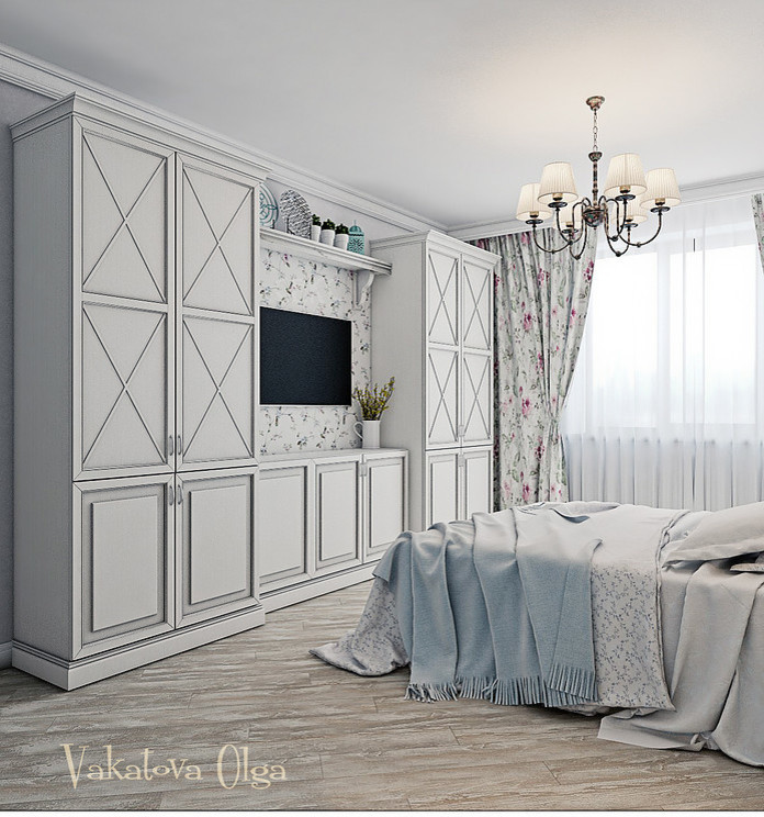 Обложка проекта: Интерьер спальни в стиле прованс.