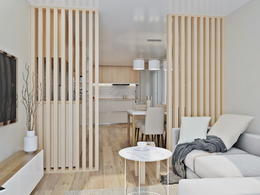 Кухня-гостиная и зона отдыха в загородную квартиру