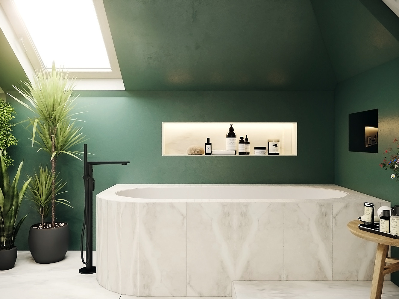 Тропическая ванная комната