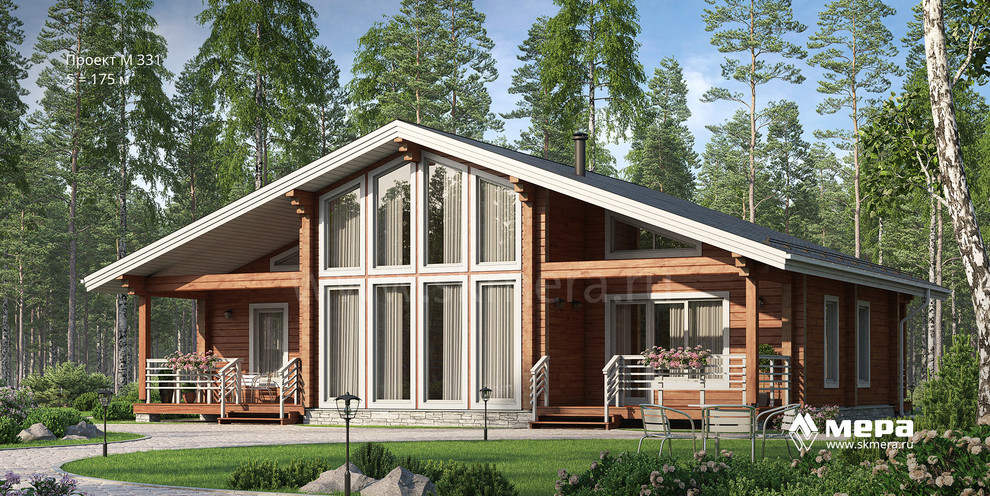 Современные дома из клееного бруса