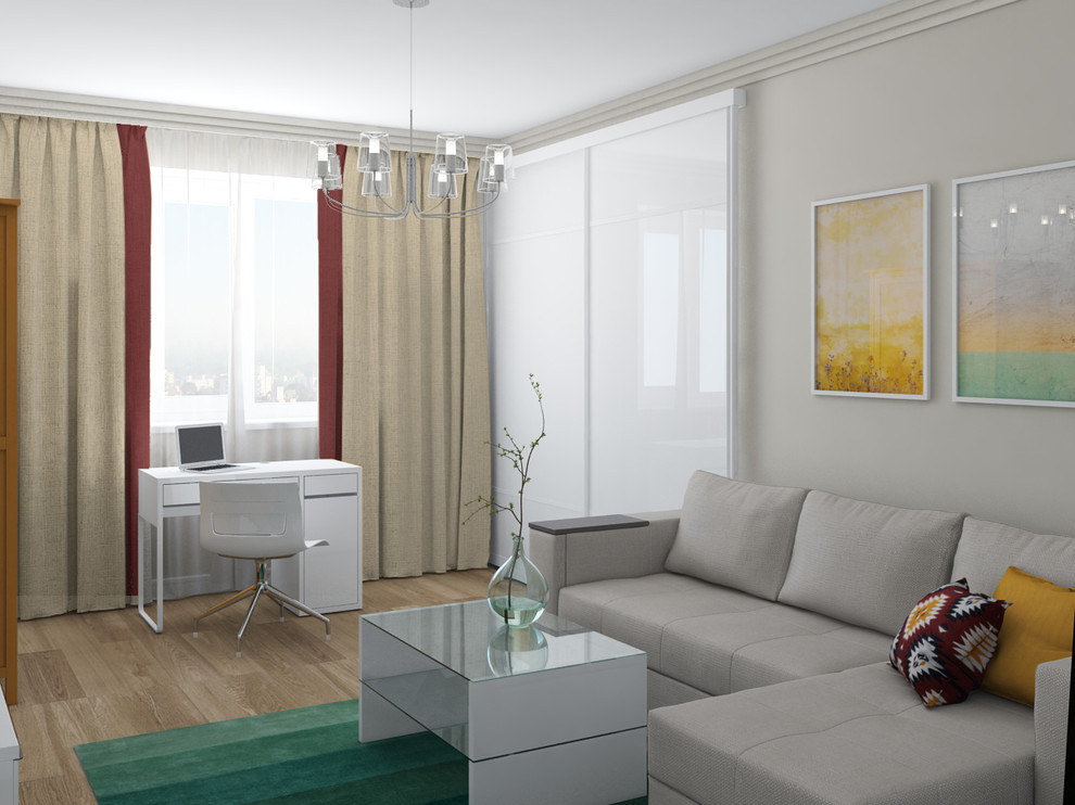 Обложка проекта: Дизайн-проект гостиной для молодой семьи