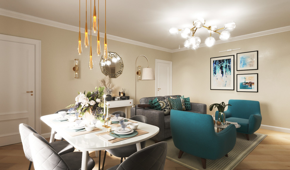 Гостиная с камином