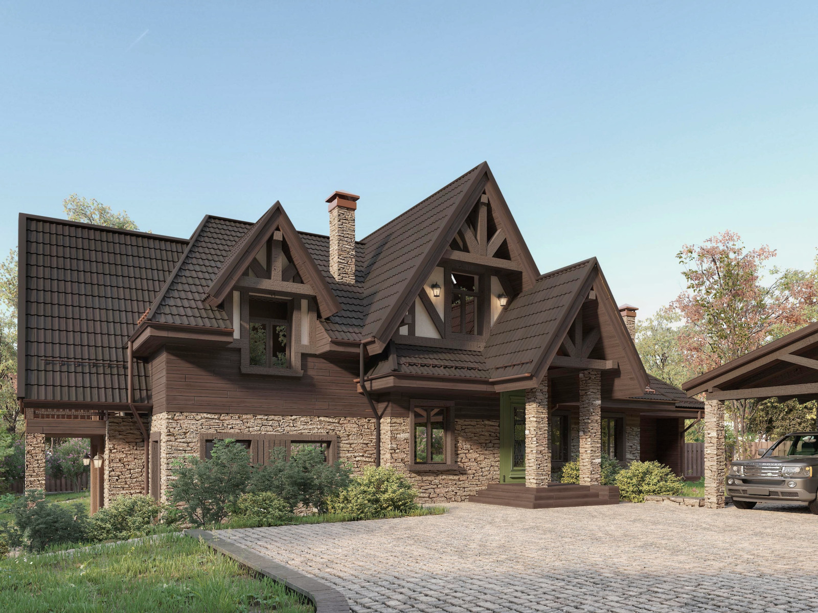 Архитектурный проект дома на рельефе