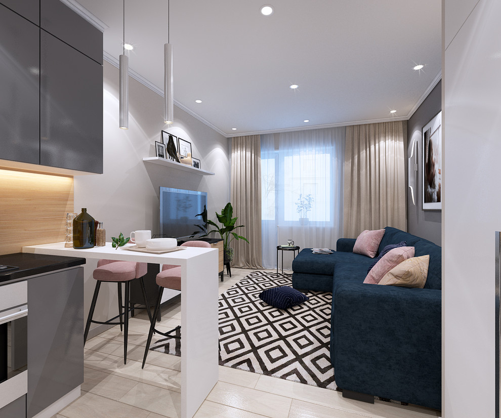 Обложка проекта: Квартира-студия для девушки на Зеленстрое.