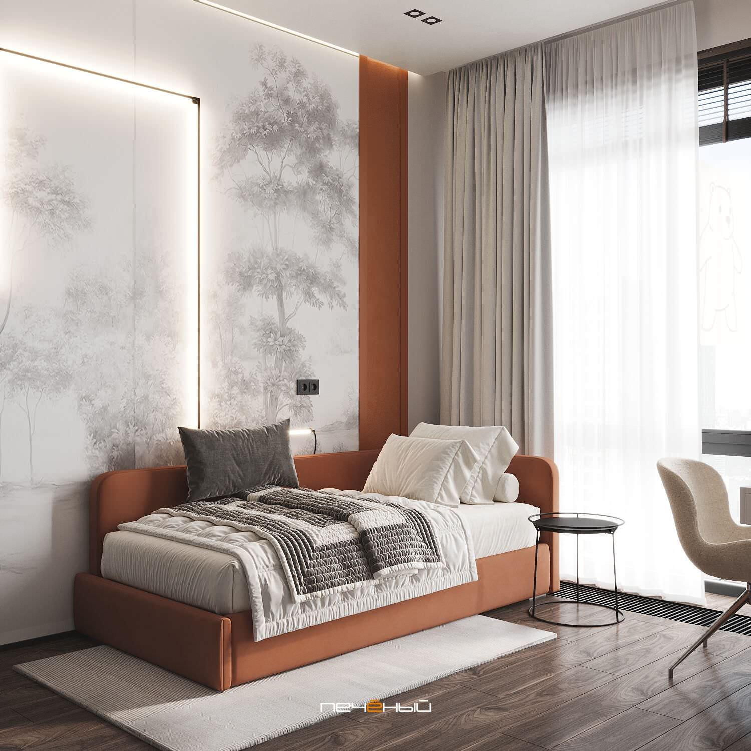 2024 Дизайн 3-комн. квартиры 54 м² в современном стиле, Москва, ЖК Время