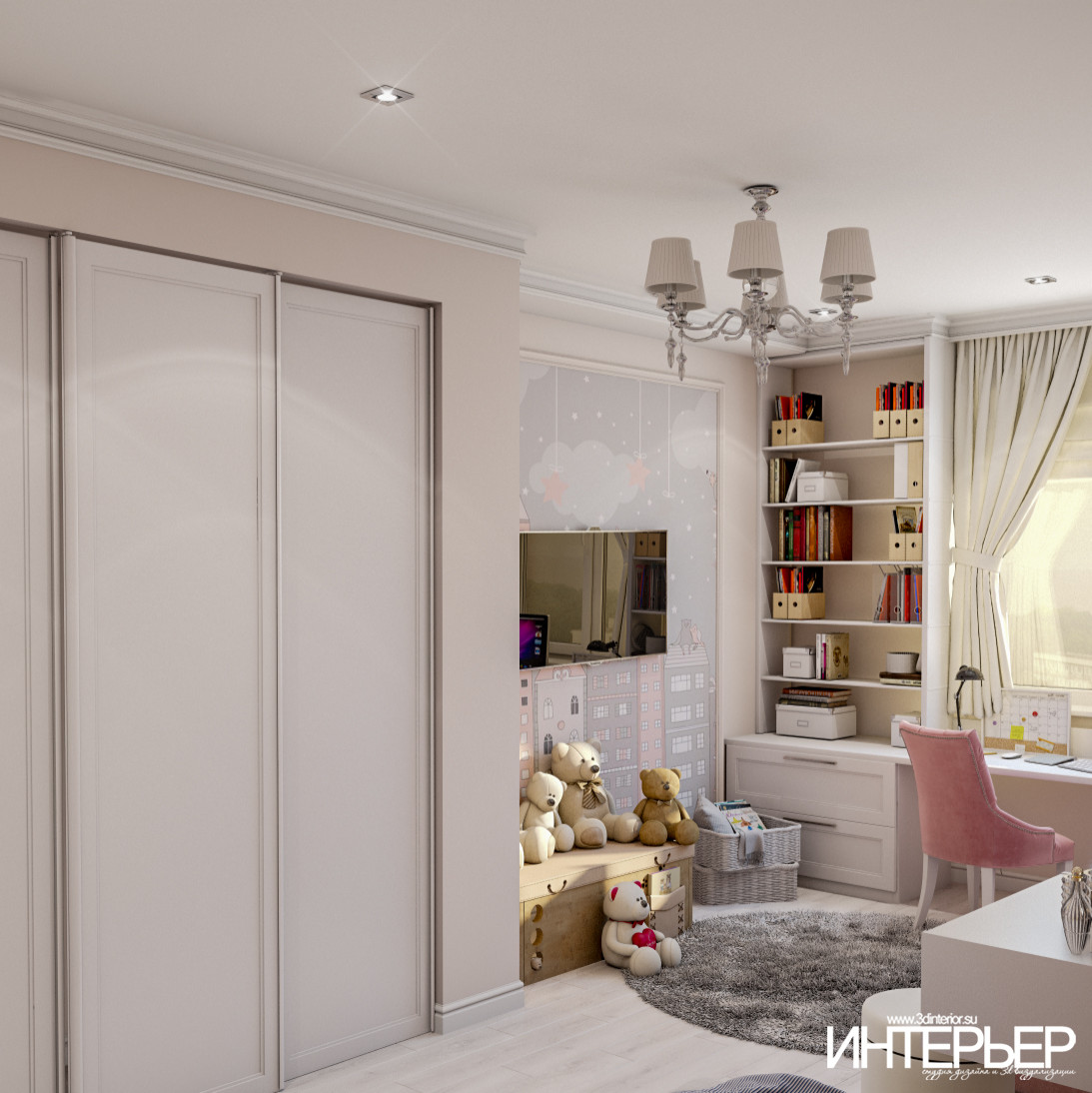 Дизайн-проект детских комнат в квартире г.Кисловодск
