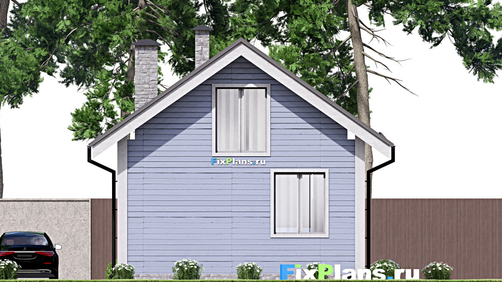 Проект дома с мансардой 7х8 м S67м2 F-15596