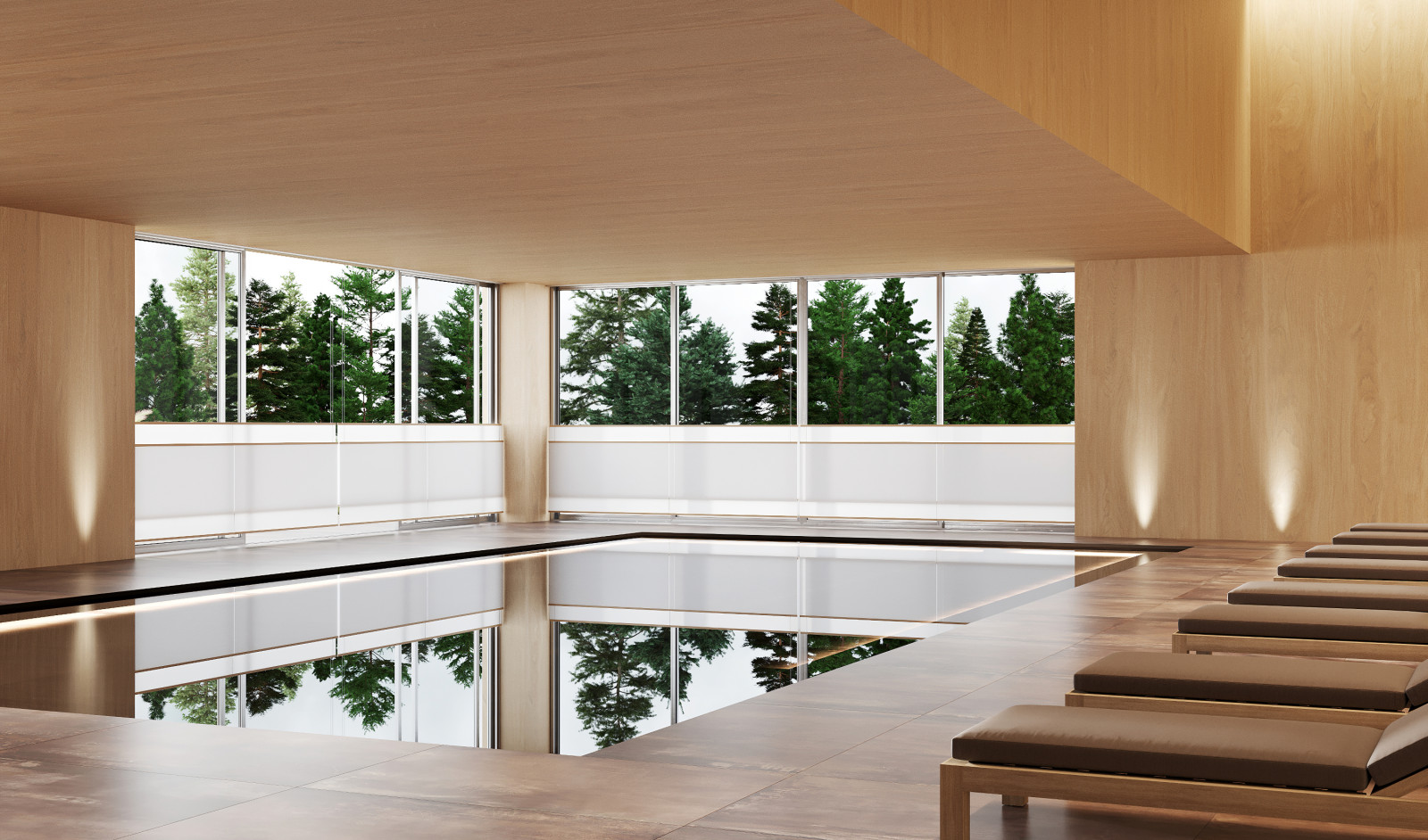 Бассейн в загородном доме