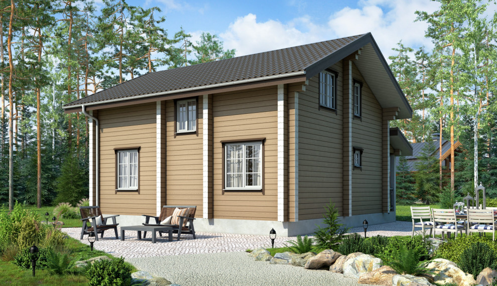 Двухэтажный дом из бруса